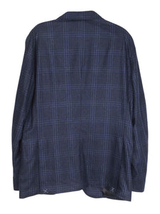Eleventy Men's Blue Plaid Blazer Sport Coats & - 42 US / 52 EU