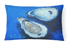 Load image into Gallery viewer, 12 in x 16 in  Outdoor Throw Pillow Oysters Seafood Four Canvas Fabric Decorative Pillow