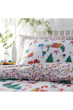 Load image into Gallery viewer, Christmas Duvet Set - White/Green/Red - King