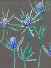 Load image into Gallery viewer, Art Print:  Purple Thistle on Grey