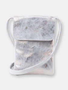 Penny Phone Bag: Rose Gold White