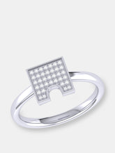 Load image into Gallery viewer, City Arches Square Diamond Ring In Sterling Silver