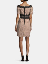 Load image into Gallery viewer, Colorblocking Lace Dress in Champagne