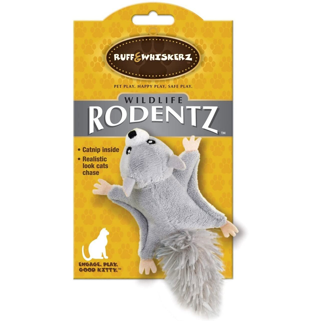 Ruff & Whiskerz Rodentz Squirrel Catnip Cat Toy (Gray) (One Size)