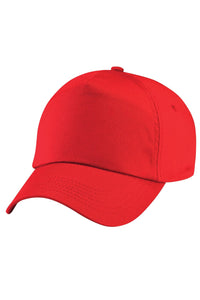 Unisex Plain Original 5 Panel Baseball Cap - Bright Red