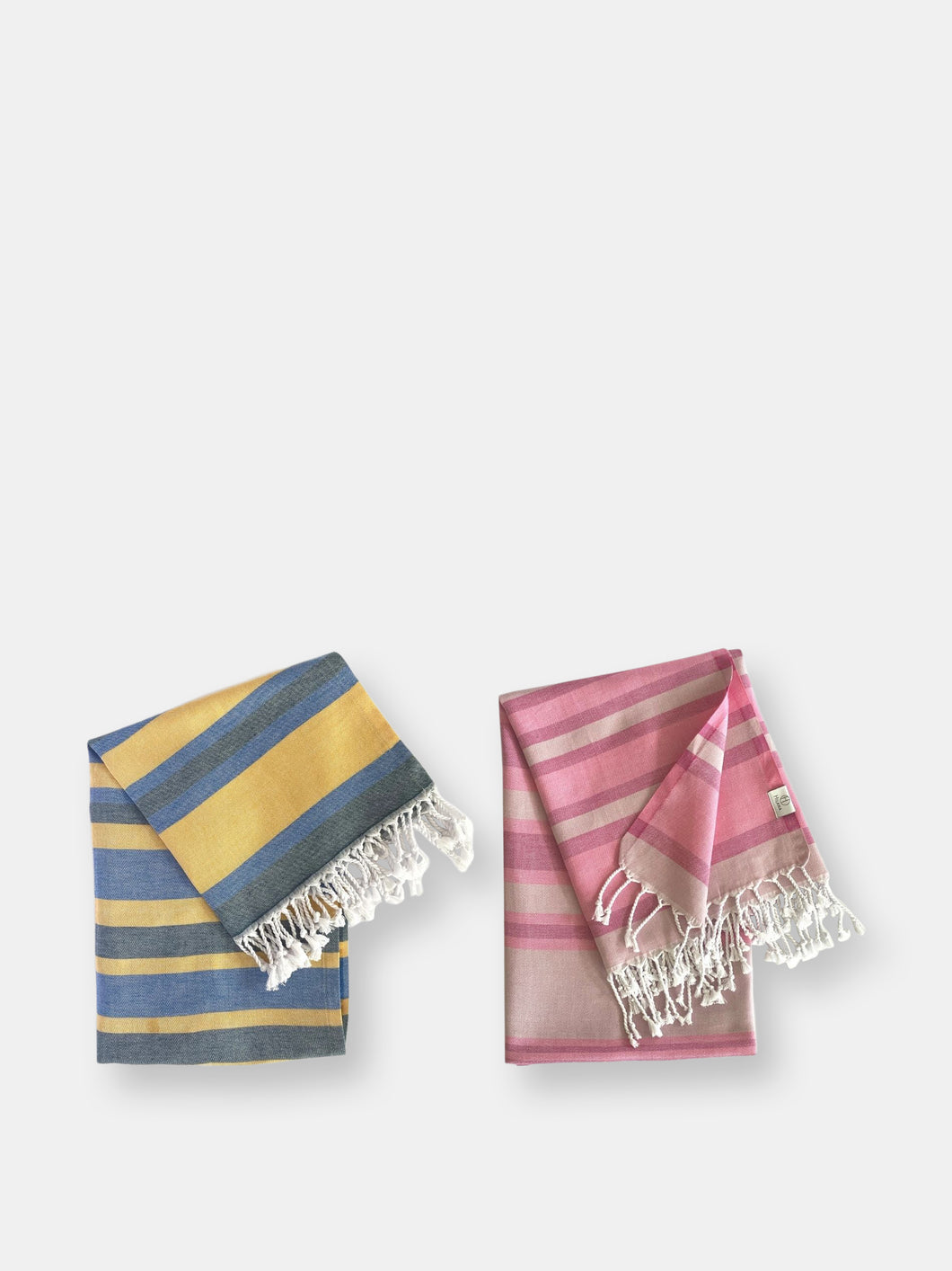 Samara Blue & Yellow + Pink Turkish Towel Set