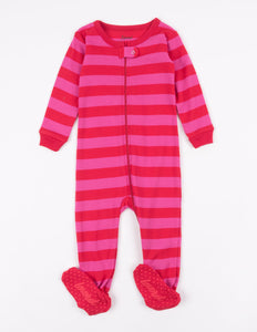 Kids Clearance Footed Rose & Antler Stripes Pajamas