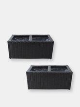 Load image into Gallery viewer, 2-Section Polyrattan Rectangle Indoor Planters