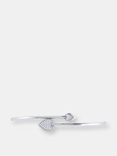 Load image into Gallery viewer, Raindrop Adjustable Diamond Bangle in Sterling Silver