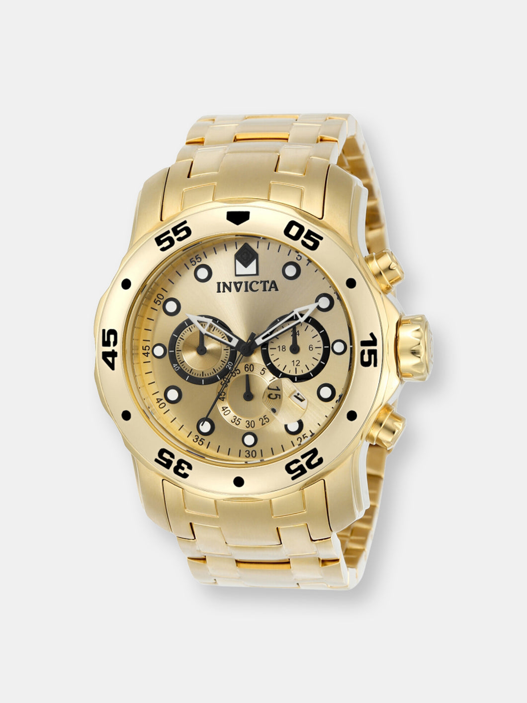 Invicta Men's Pro Diver 0074 Gold Stainless-Steel Plated Swiss Parts Quartz Fashion Watch