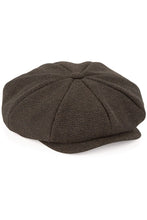 Load image into Gallery viewer, Unisex Adults Heritage Newsboy Cap - Brown Herringbone