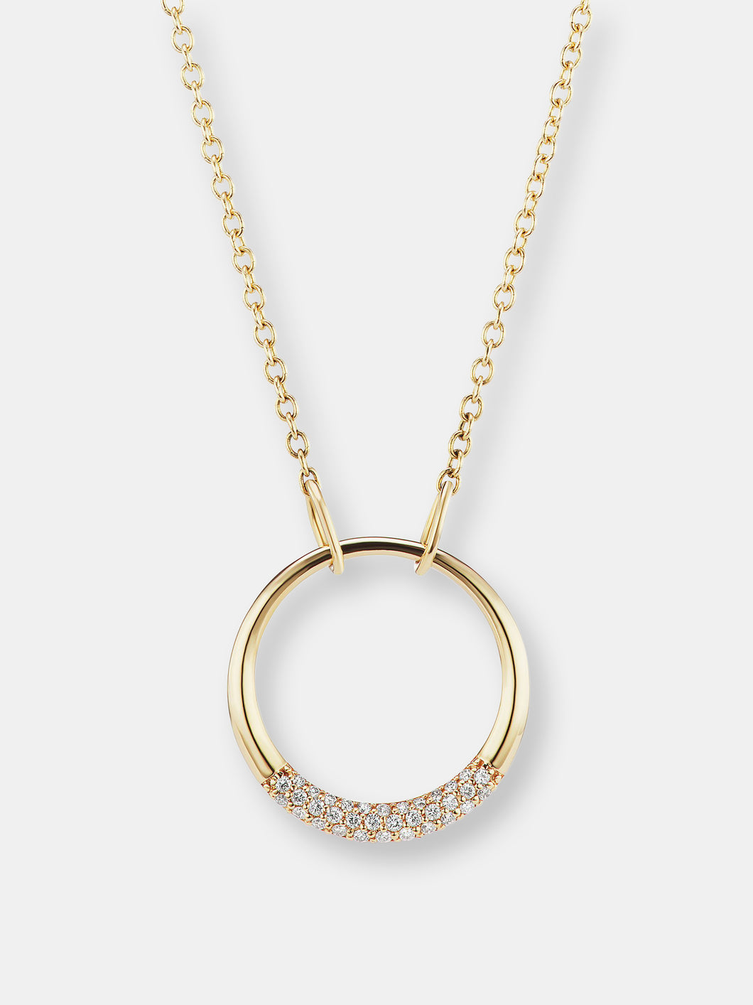 The Gold Petite Diamond Loop Necklace