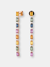 Load image into Gallery viewer, Baguette Gemstone Segment Drop Earrings