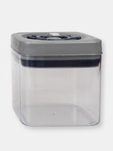 Load image into Gallery viewer, Michael Graves Design Twist ‘N Lock Square 1 Liter Clear Plastic Canister, Indigo