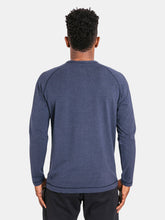 Load image into Gallery viewer, Go-To Long Sleeve Henley | Men&#39;s Heather Navy