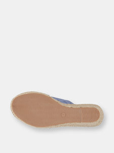 Darline Blue Espadrille Wedge Sandals