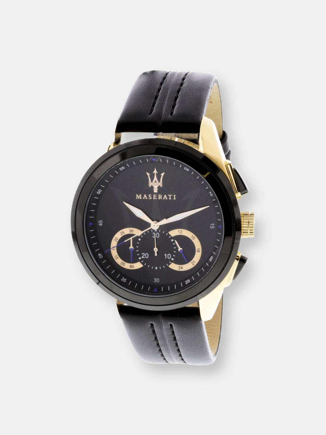Maserati Men's Traguardo R8871612025 Chronograph Black Leather Sports Watch