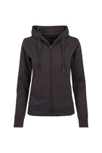 Load image into Gallery viewer, Build Your Brand Womens/Ladies Terry Zip Hoodie (Charcoal)