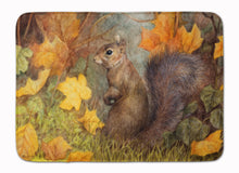 Load image into Gallery viewer, 19 in x 27 in Grey Squirrel in Fall Leaves Machine Washable Memory Foam Mat