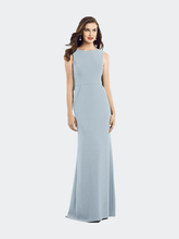 Load image into Gallery viewer, Draped Backless Crepe Dress With Pockets