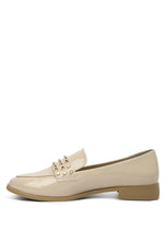 Load image into Gallery viewer, Meanbabe Semicasual Stud Detail Patent Loafers In Beige