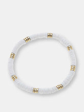 Load image into Gallery viewer, Joanna Beaded Shell Stretch Bracelet in Ivory