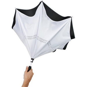 Avenue Unisex Adult Yoon 23in Inversion Straight Umbrella (White/Black) (One Size)