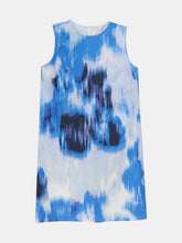 Load image into Gallery viewer, Carolina Herrera Women&#39;s Abstract Hazy Blue Sleeveless Dress