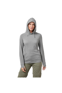 Craghoppers Womens/Ladies NosilLife Alandra Long Sleeved Hooded Top (Soft Gray Marl)