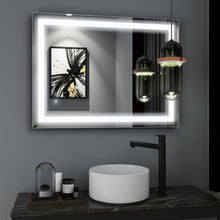 Load image into Gallery viewer, H Rectangle Frameless Anti-Fog LED Wall Bathroom Vanity Mirror