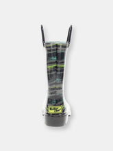 Load image into Gallery viewer, Kids Brush Stripe Lighted Rain Boot