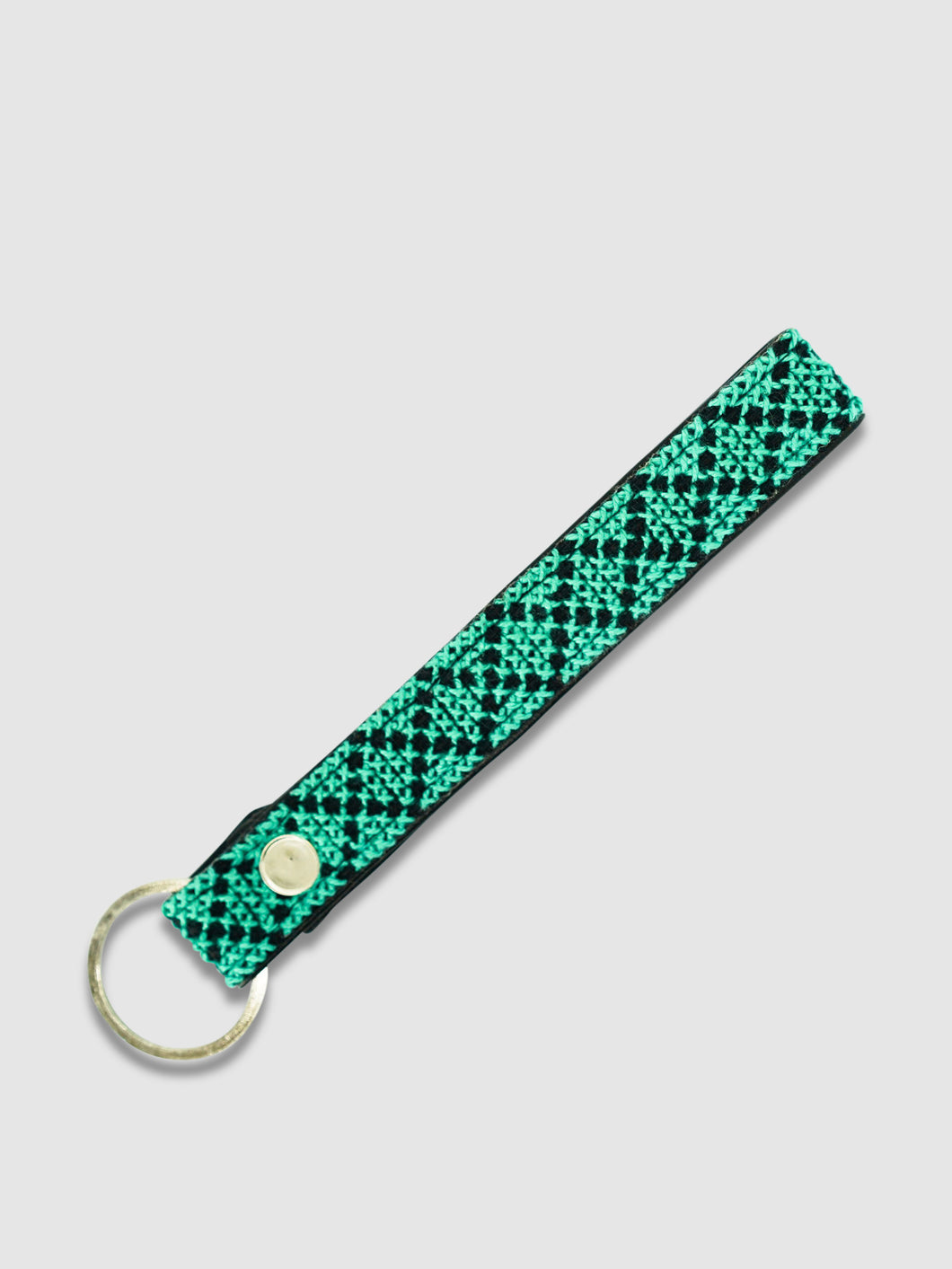 Leather Key Fob - Teal