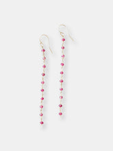 Load image into Gallery viewer, Ruby Long Chain Earring