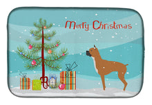 Load image into Gallery viewer, 14 in x 21 in Boxer Merry Christmas Tree Dish Drying Mat