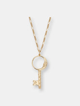 Load image into Gallery viewer, Crescent Moon Key Necklace