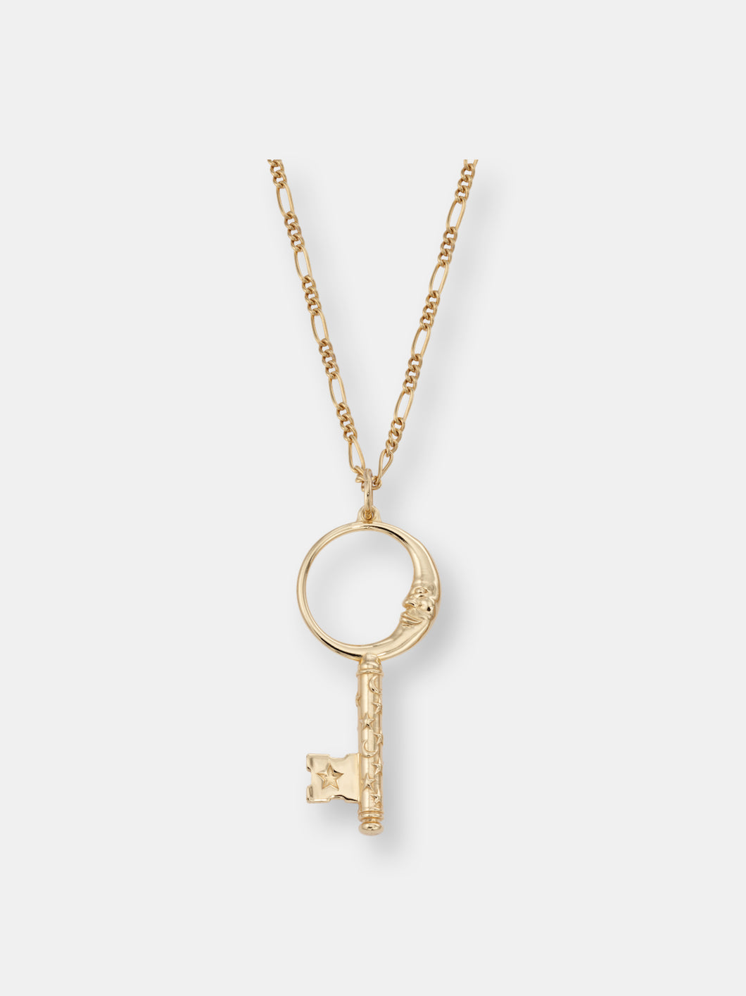 Crescent Moon Key Necklace