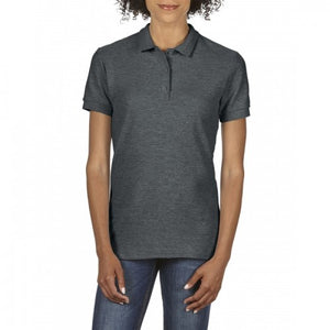 Gildan Womens/Ladies Premium Piqué Polo Shirt (Dark Graphite Heather)