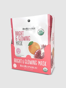 Bright and Glowing Organic Facial Sheet Masks