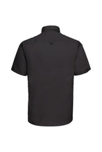 Load image into Gallery viewer, Russell Collection Mens Short Sleeve Classic Twill Shirt (Black)