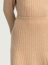Load image into Gallery viewer, Flared Rib Skirt - Camel