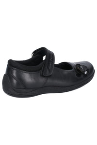 Hush Puppies Girls Jessica Patent Leather School Shoe (Black)