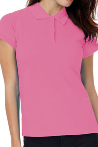 B&C Safran Pure Ladies Short Sleeve Polo Shirt (Pixel Pink)