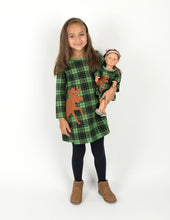 Load image into Gallery viewer, Matching Girl and Doll Cotton Dress Reindeer Plaid