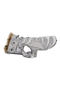 Kruuse Buster Quilted Active Dog Coat With Faux Fur Trim