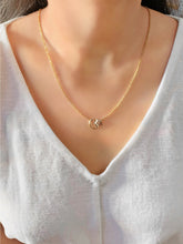Load image into Gallery viewer, Starkissed Moon Diamond Necklace In 14K Yellow Gold Vermeil On Sterling Silver