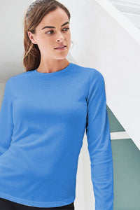 AWDis Just Cool Womens/Ladies Girlie Long Sleeve T-Shirt (Sapphire Blue)
