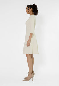 Katherine Fit And Flare Dress - Ivory