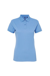 Asquith & Fox Womens/Ladies Short Sleeve Performance Blend Polo Shirt (Cornflower)