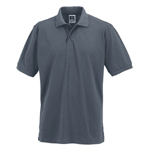 Russell Mens Ripple Collar & Cuff Short Sleeve Polo Shirt (Convoy Grey)