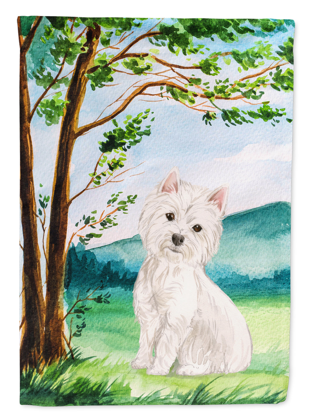 Under the Tree Westie Garden Flag 2-Sided 2-Ply